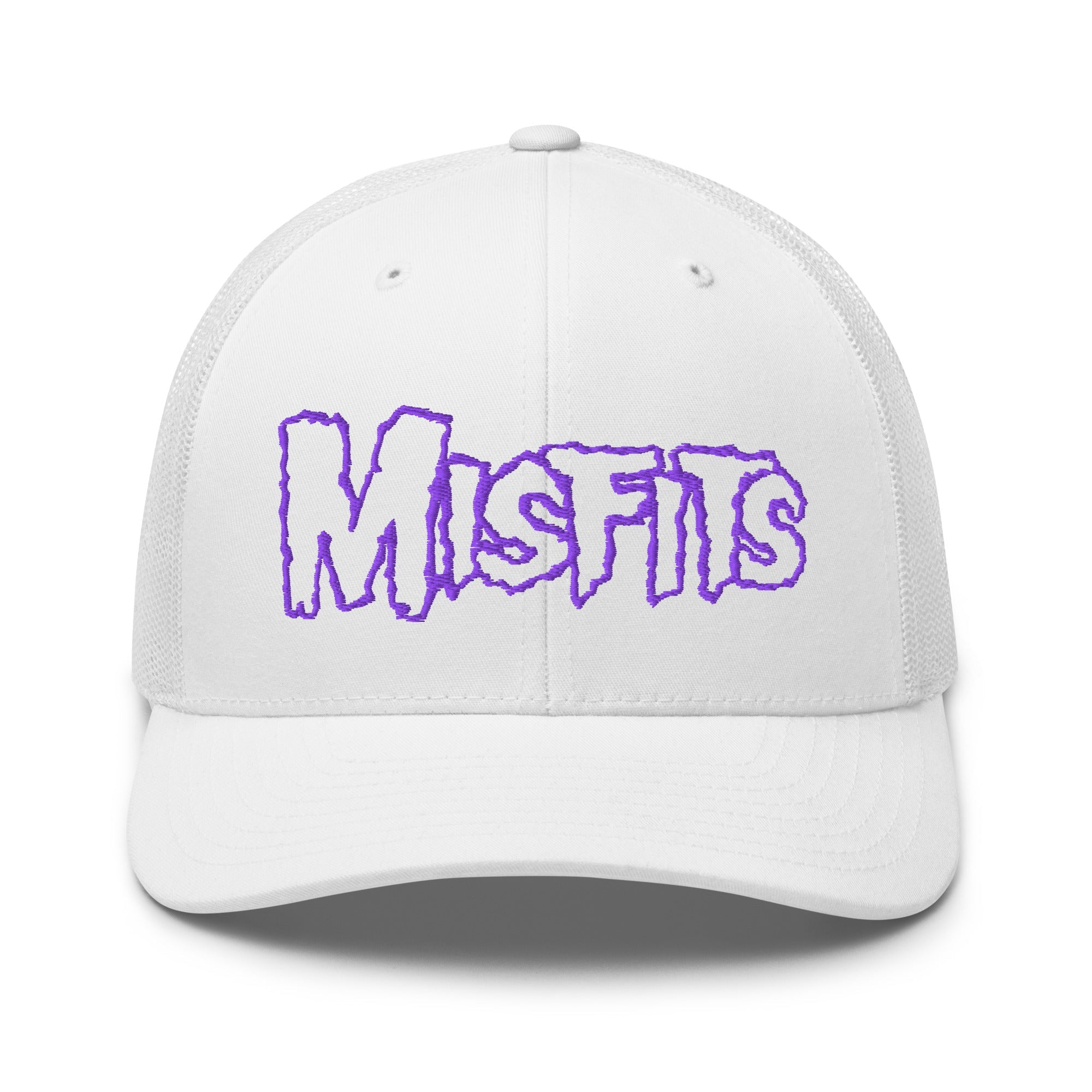Merch Moment Misfits - Purple on White Trucker HD Embroidered Hat