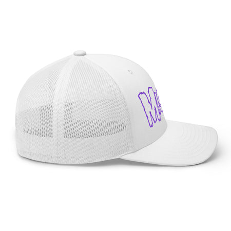 Merch Moment Misfits - Purple on White Trucker HD Embroidered Hat