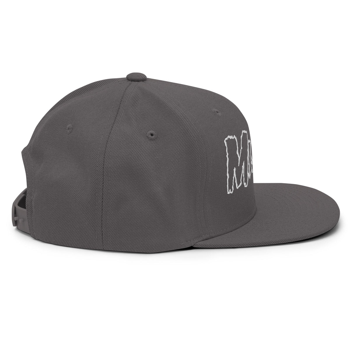 Merch Moment Misfits - White on Gray Snapback HD Embroidered Hat