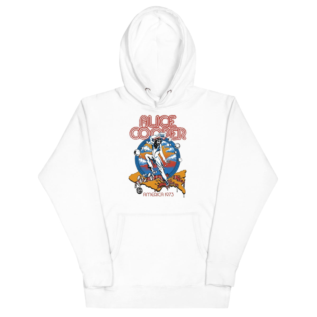 MerchMoment Alice Cooper - 1973 Tour Hoodie White