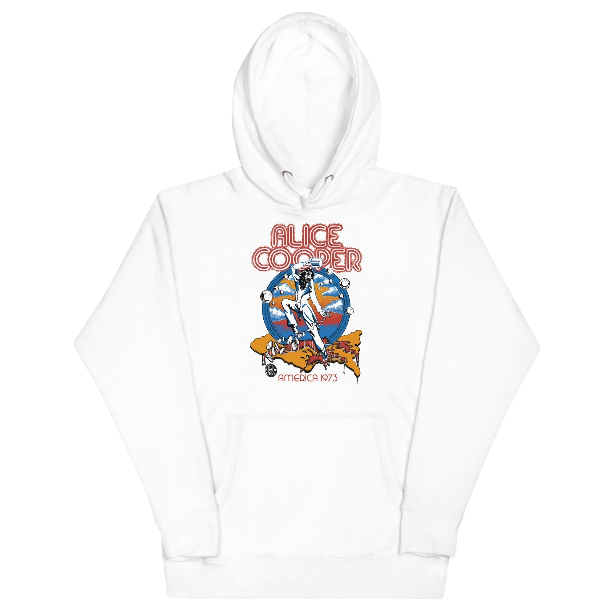 MerchMoment Alice Cooper - 1973 Tour Hoodie White