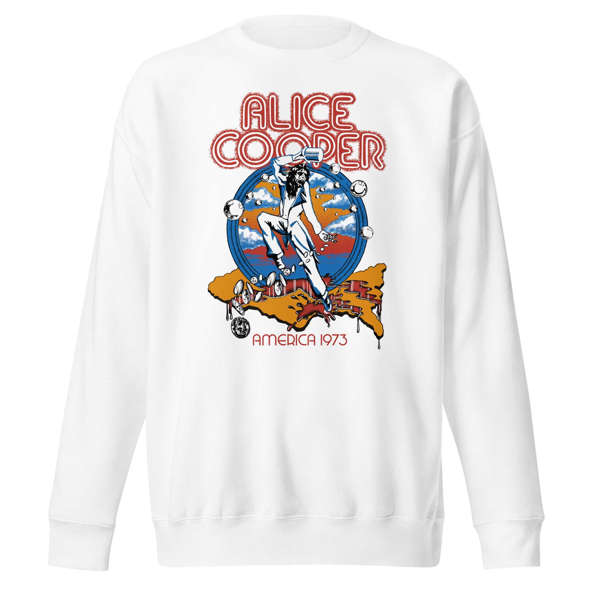 MerchMoment Alice Cooper - 1973 Tour Sweatshirt White