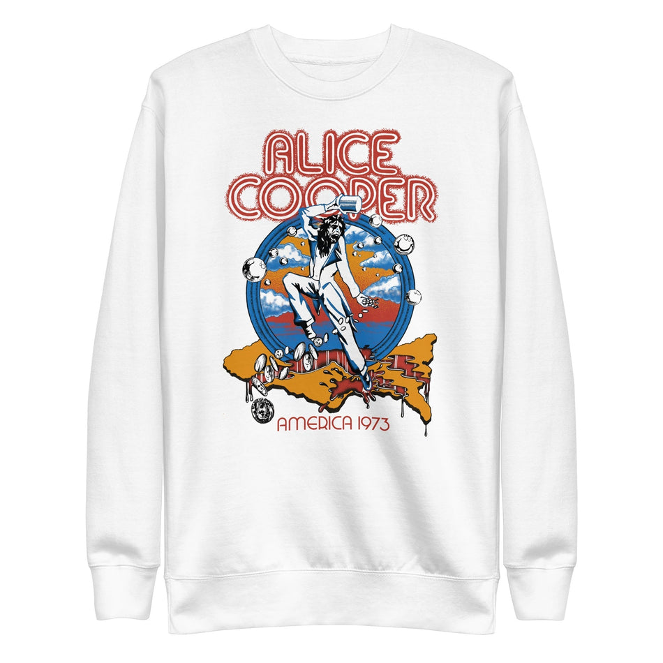 MerchMoment Alice Cooper - 1973 Tour Sweatshirt White