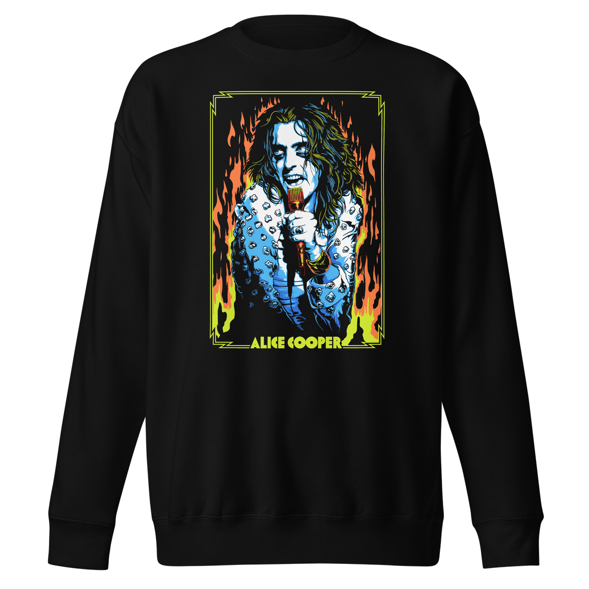 MerchMoment Alice Cooper - Flames Sweatshirt Black