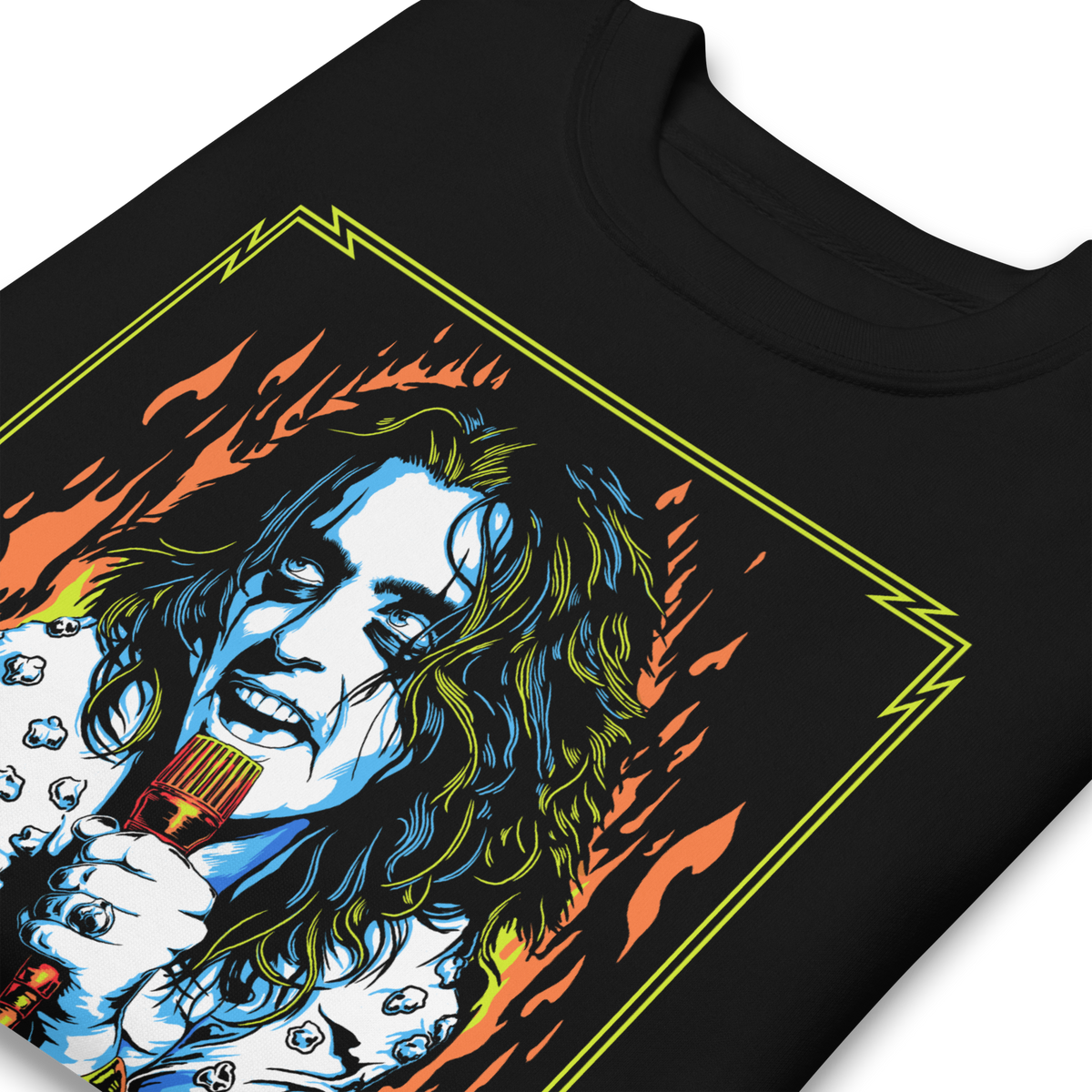 MerchMoment Alice Cooper - Flames Sweatshirt Black
