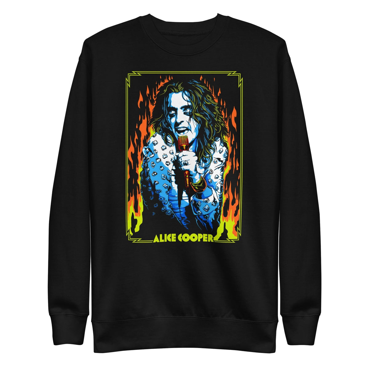 MerchMoment Alice Cooper - Flames Sweatshirt Black