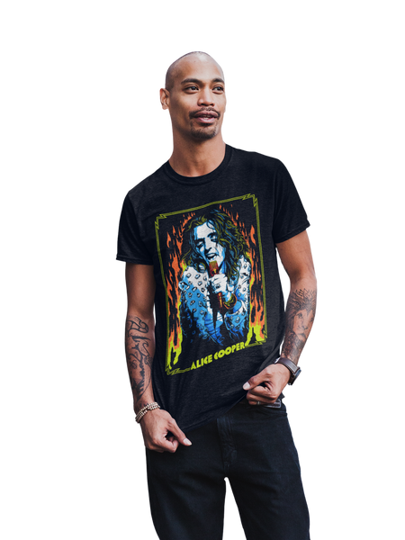 MerchMoment Alice Cooper - Flames T-Shirt Black