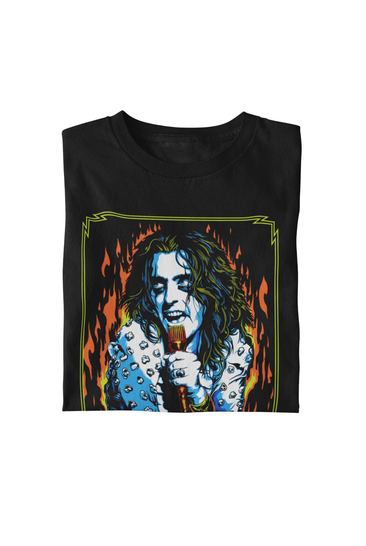 MerchMoment Alice Cooper - Flames T-Shirt Black