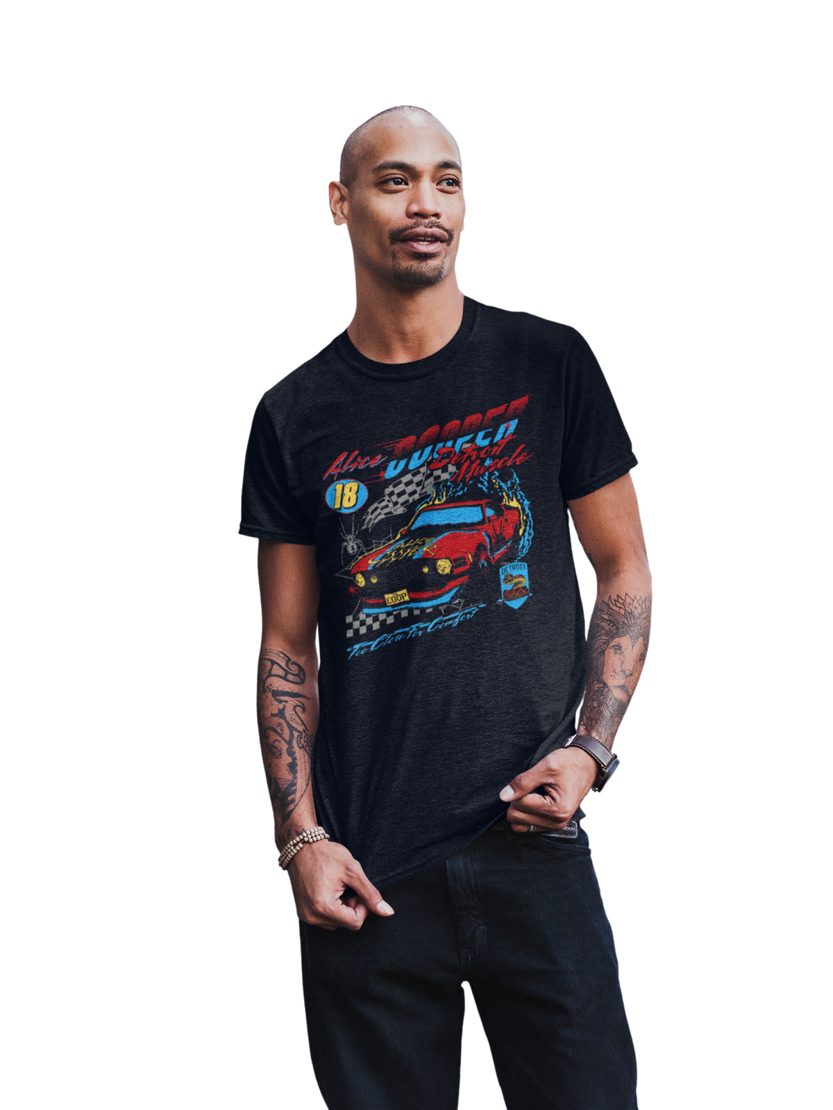 MerchMoment Alice Cooper - Racecar T-Shirt Black