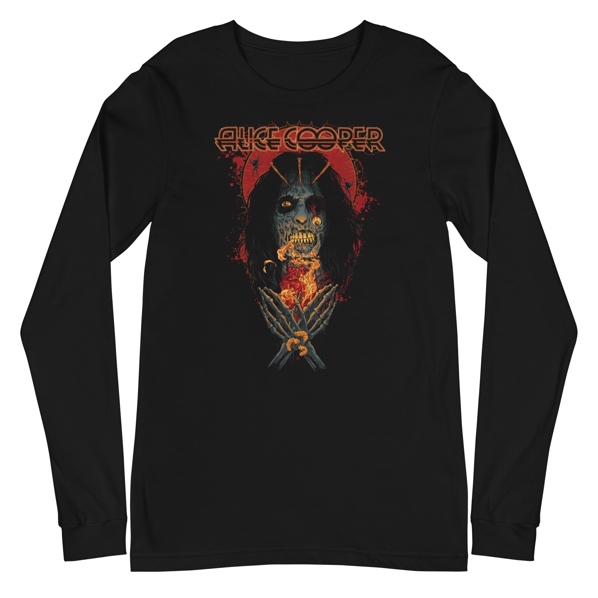 MerchMoment Alice Cooper - Skeleton Long Sleeve T-Shirt Black