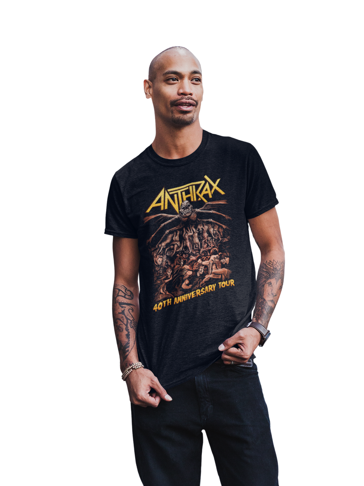 MerchMoment Anthrax - 40th Anniversary Tour T-Shirt Black