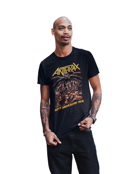 MerchMoment Anthrax - 40th Anniversary Tour T-Shirt Black