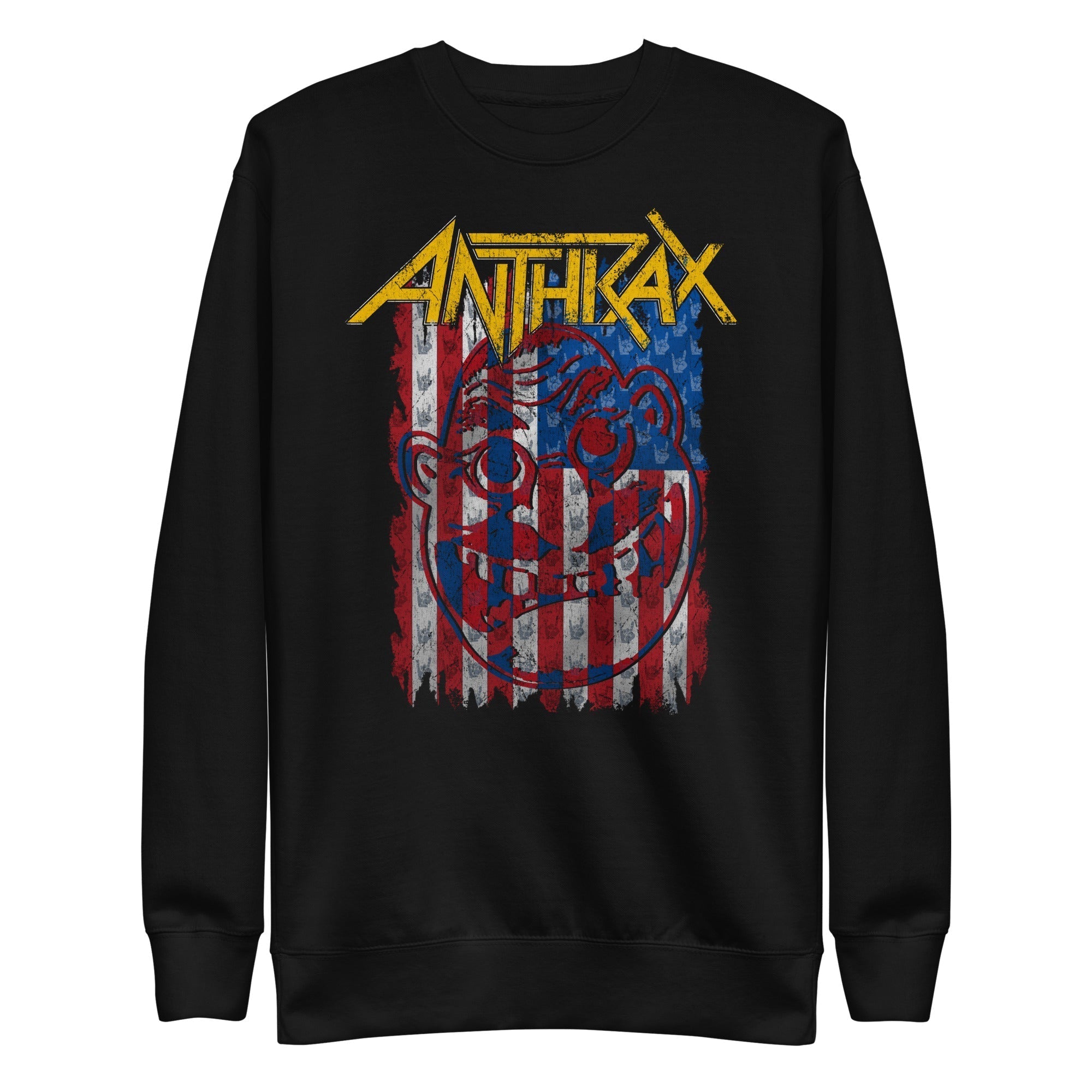 MerchMoment Anthrax - American Flag Sweatshirt Black