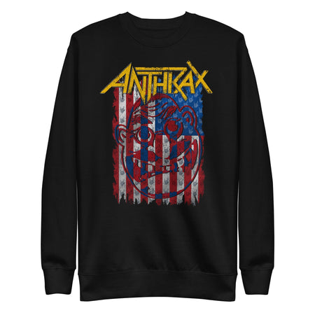 MerchMoment Anthrax - American Flag Sweatshirt Black