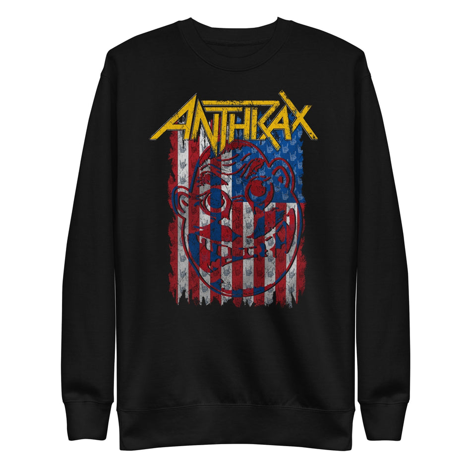 MerchMoment Anthrax - American Flag Sweatshirt Black