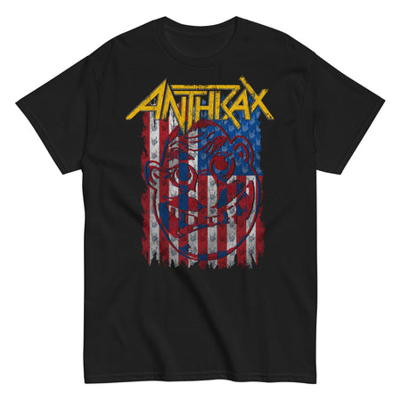MerchMoment Anthrax - American Flag T-Shirt Black