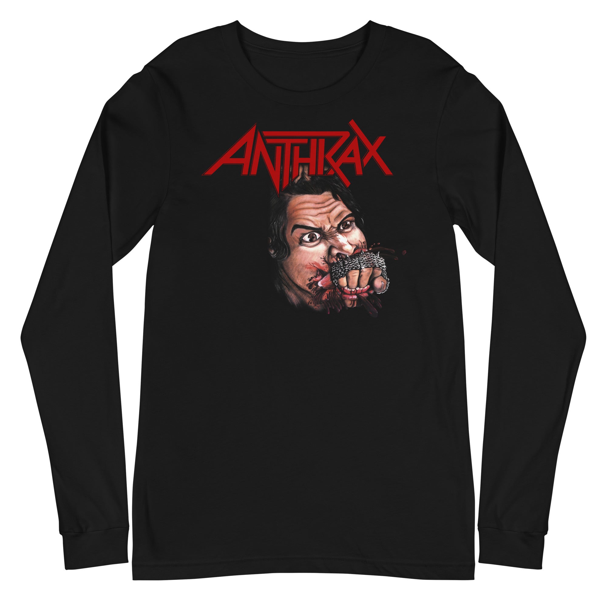 MerchMoment Anthrax - Bite Your Hand Long Sleeve T-Shirt Black