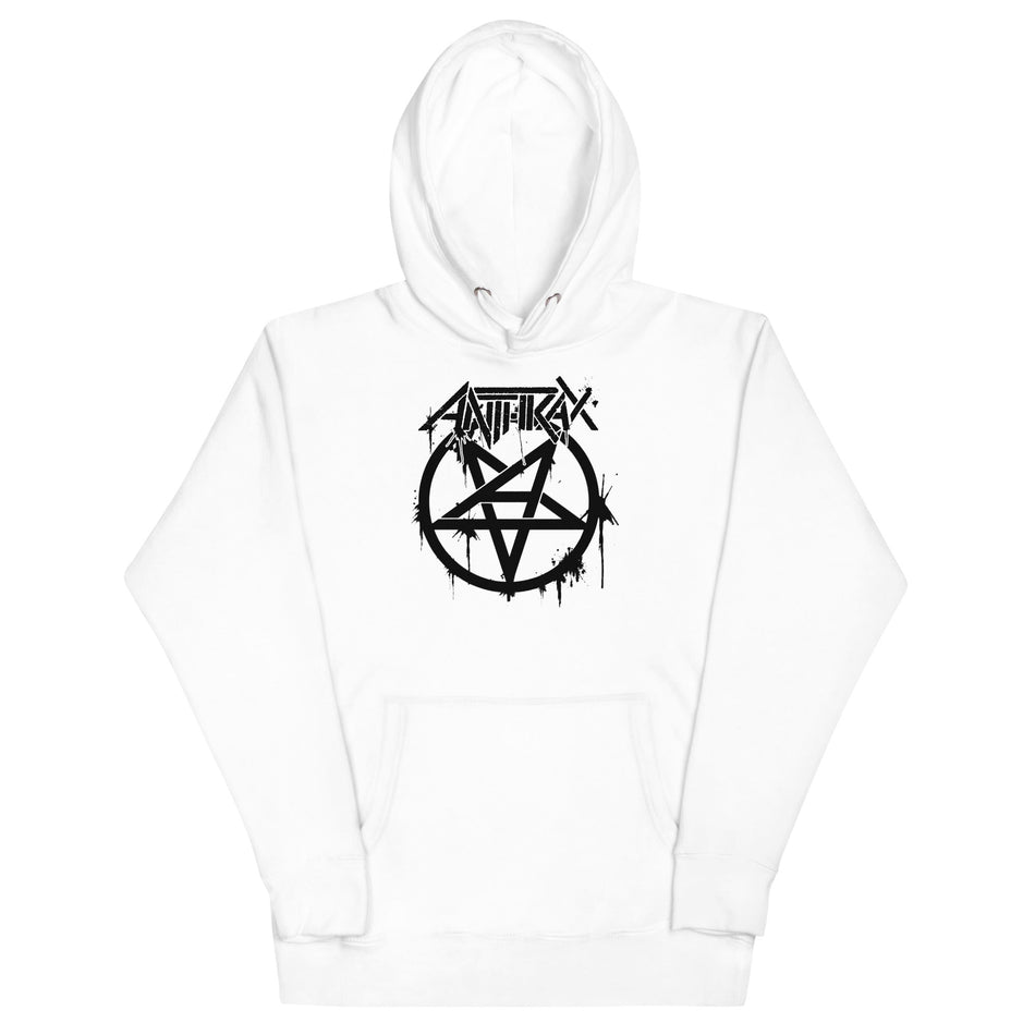 MerchMoment Anthrax - Pentagram Logo Hoodie White