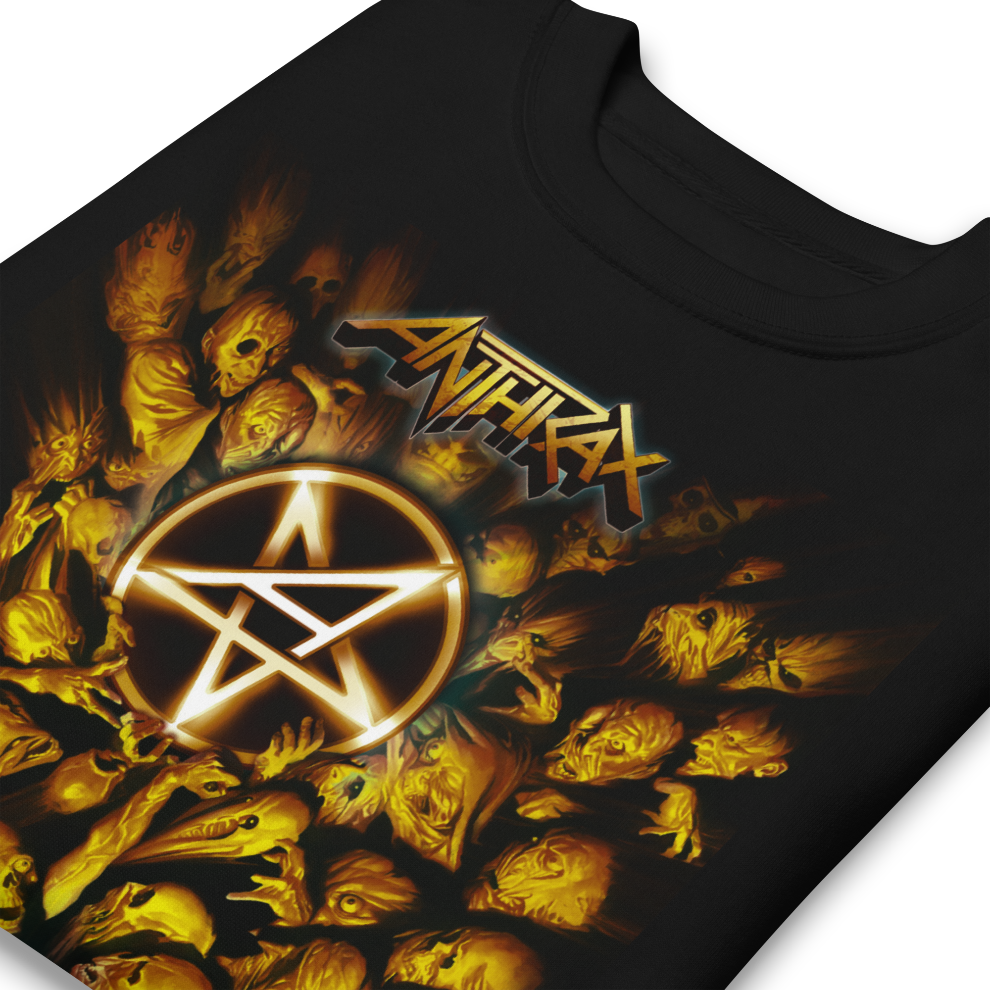 MerchMoment Anthrax - Pentagram Logo Sweatshirt Black