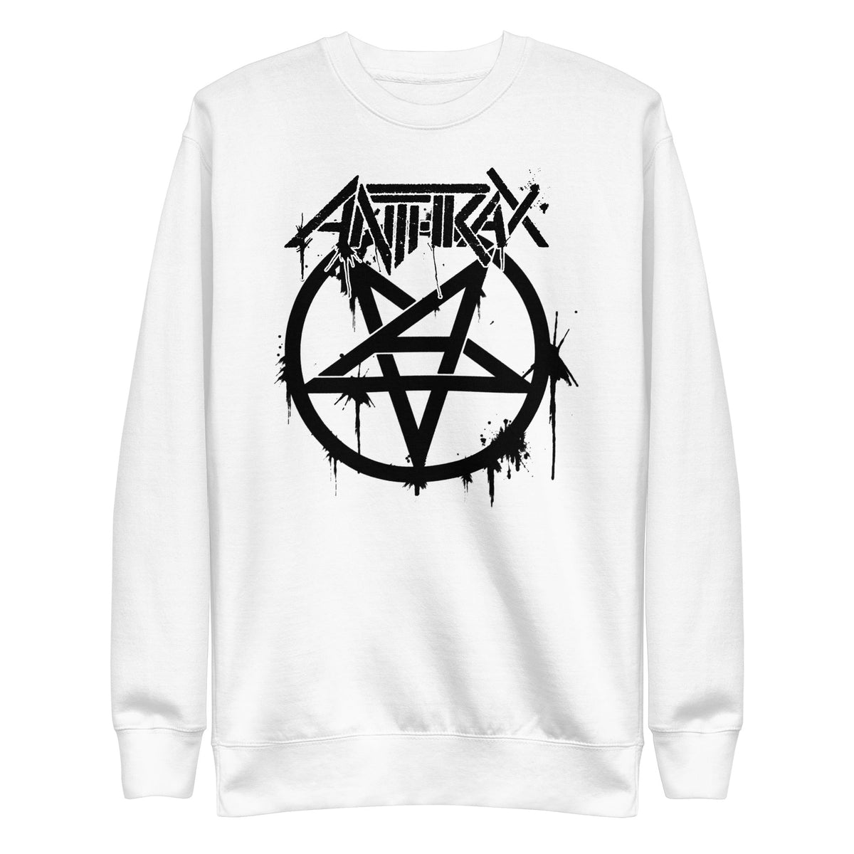 MerchMoment Anthrax - Pentagram Logo Sweatshirt White