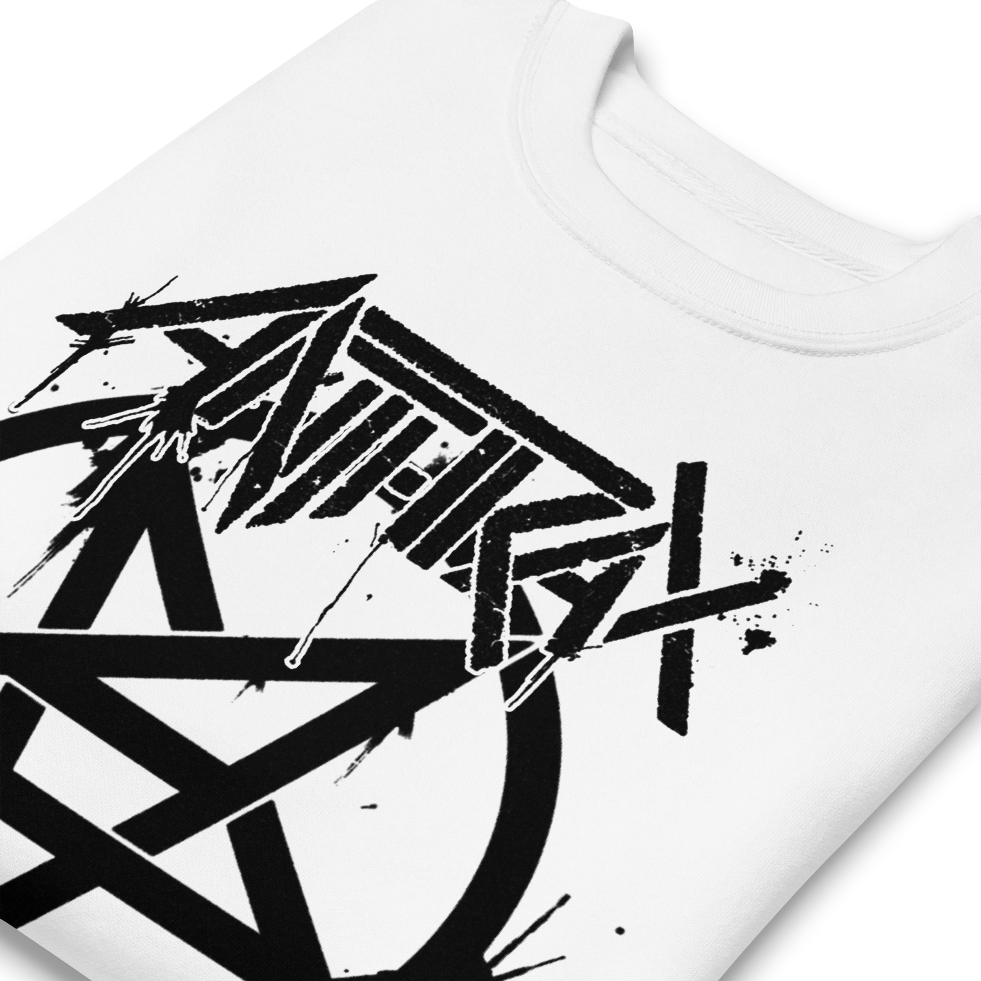 MerchMoment Anthrax - Pentagram Logo Sweatshirt White