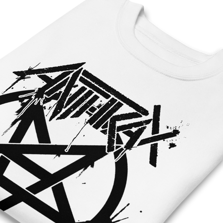 MerchMoment Anthrax - Pentagram Logo Sweatshirt White