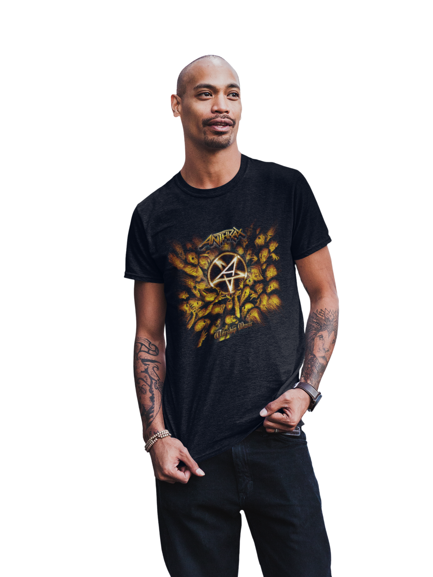 MerchMoment Anthrax - Pentagram Logo T-Shirt Black
