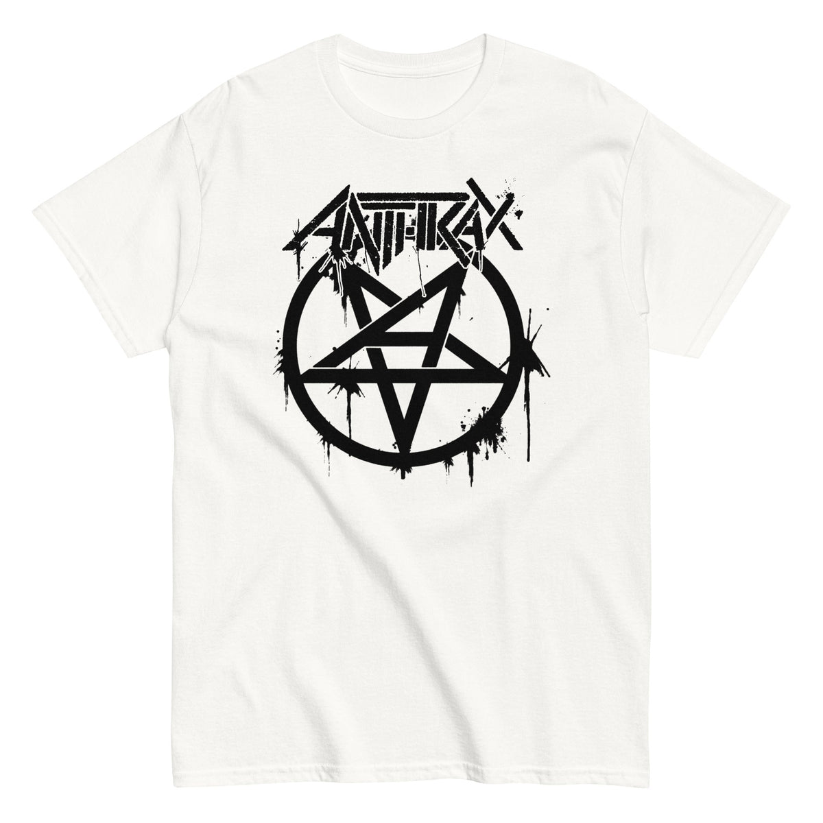 MerchMoment Anthrax - Pentagram Logo T-Shirt White