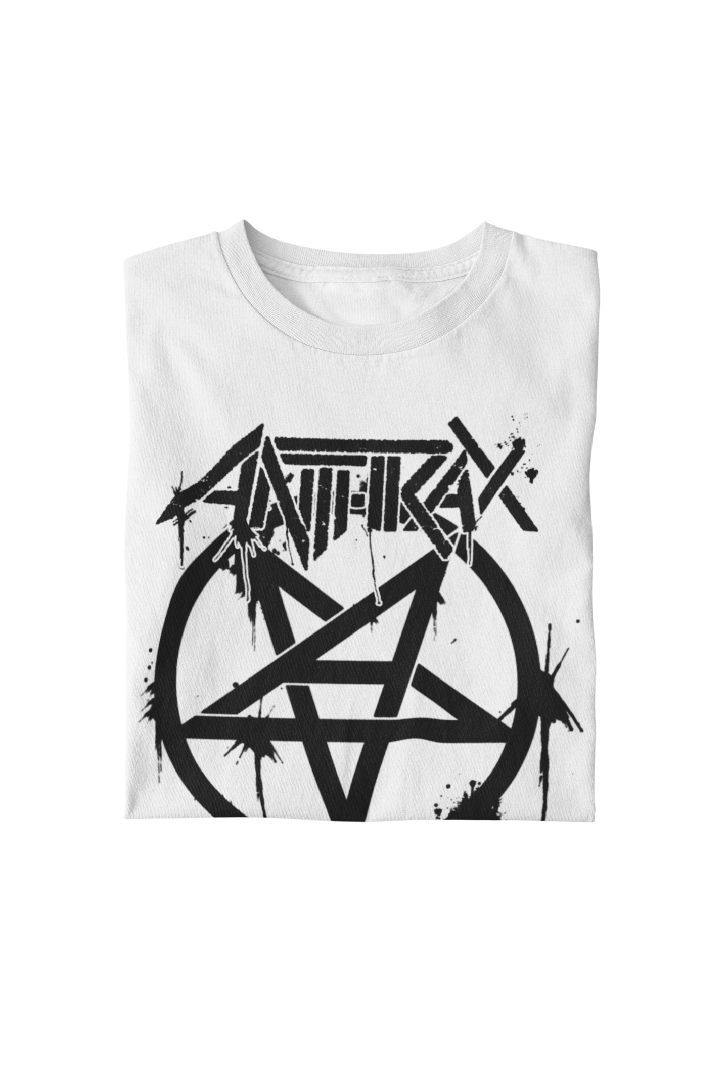 MerchMoment Anthrax - Pentagram Logo T-Shirt White