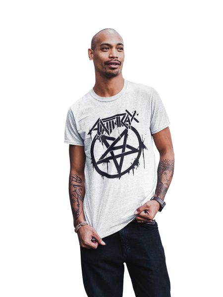 MerchMoment Anthrax - Pentagram Logo T-Shirt White