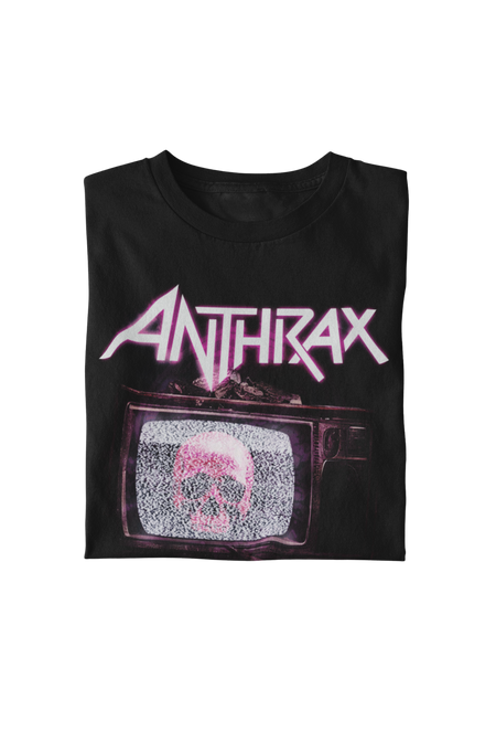 MerchMoment Anthrax - Skull TV T-Shirt Black