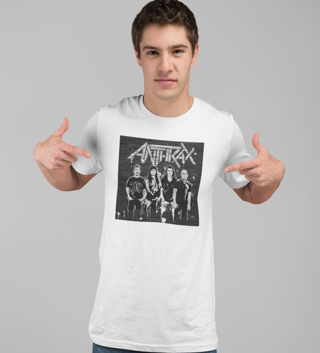 MerchMoment Anthrax - With the Band T-Shirt White