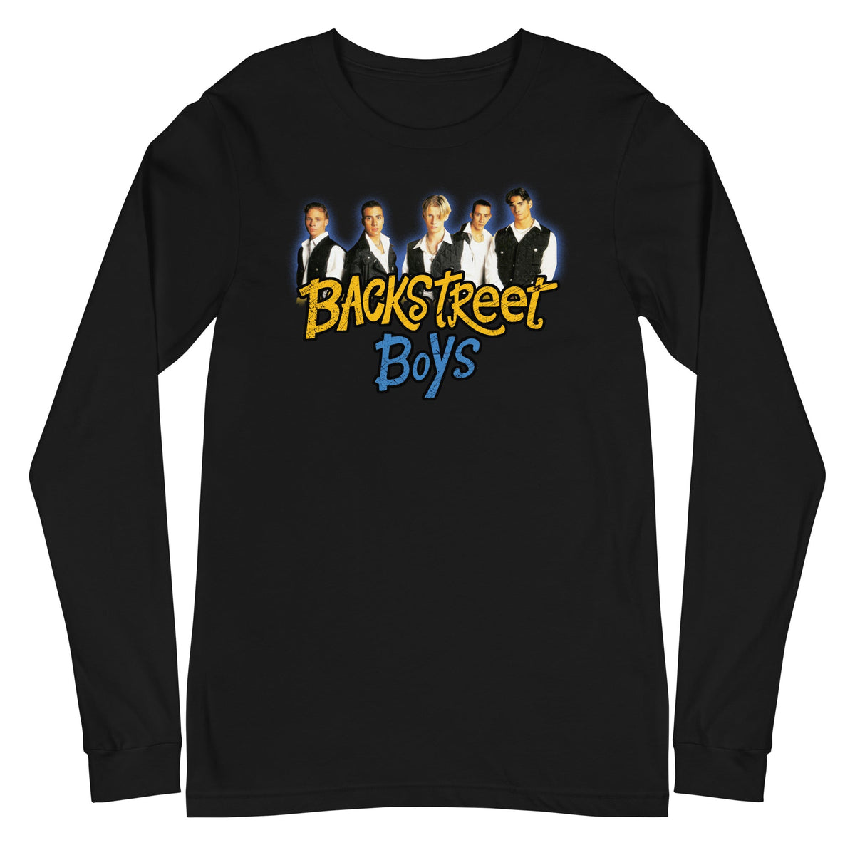 MerchMoment Backstreet Boys - All Five Long Sleeve T-Shirt Black