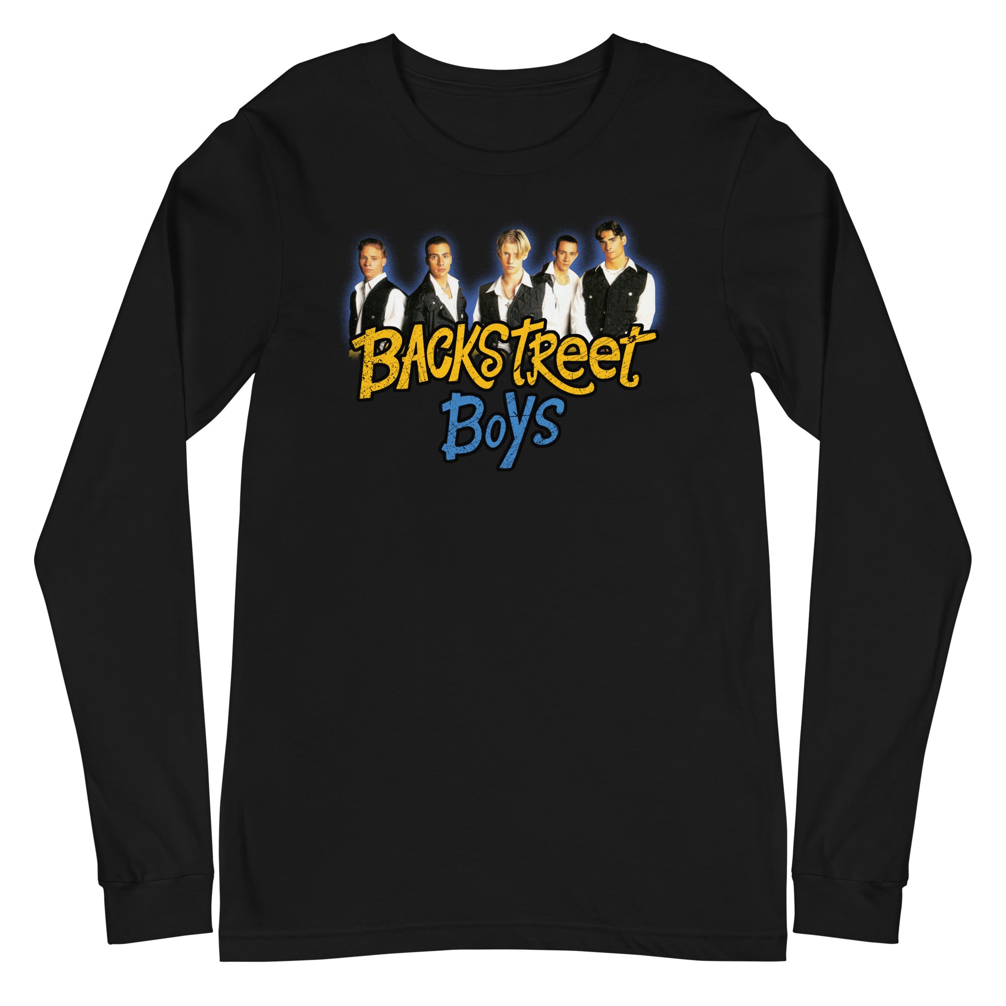 MerchMoment Backstreet Boys - All Five Long Sleeve T-Shirt Black