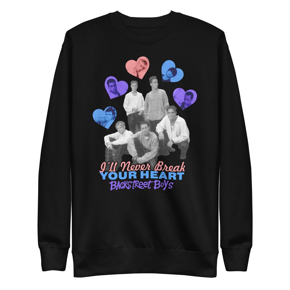 MerchMoment Backstreet Boys - Never Break Your Heart Sweatshirt Black