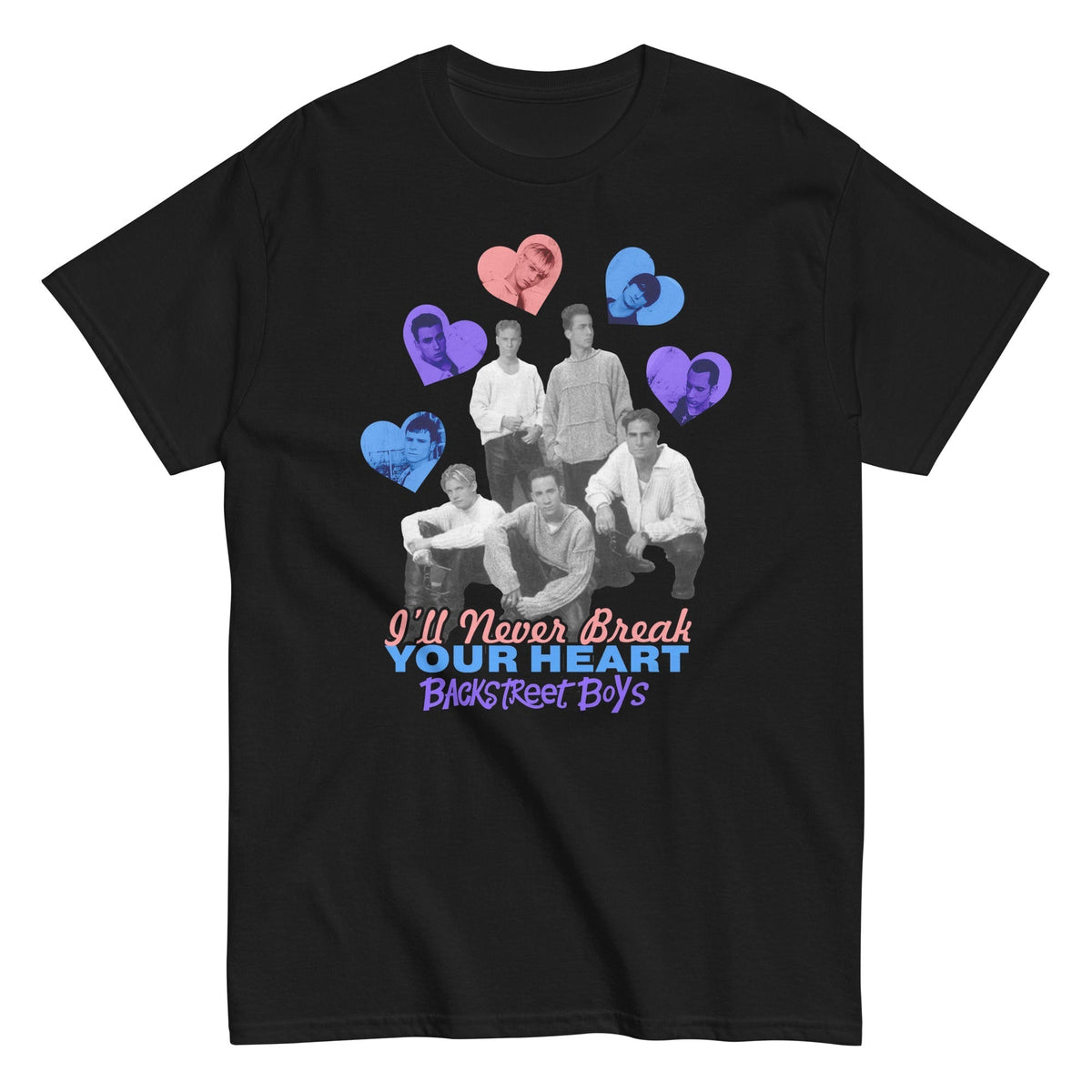 MerchMoment Backstreet Boys - Never Break Your Heart T-Shirt Black