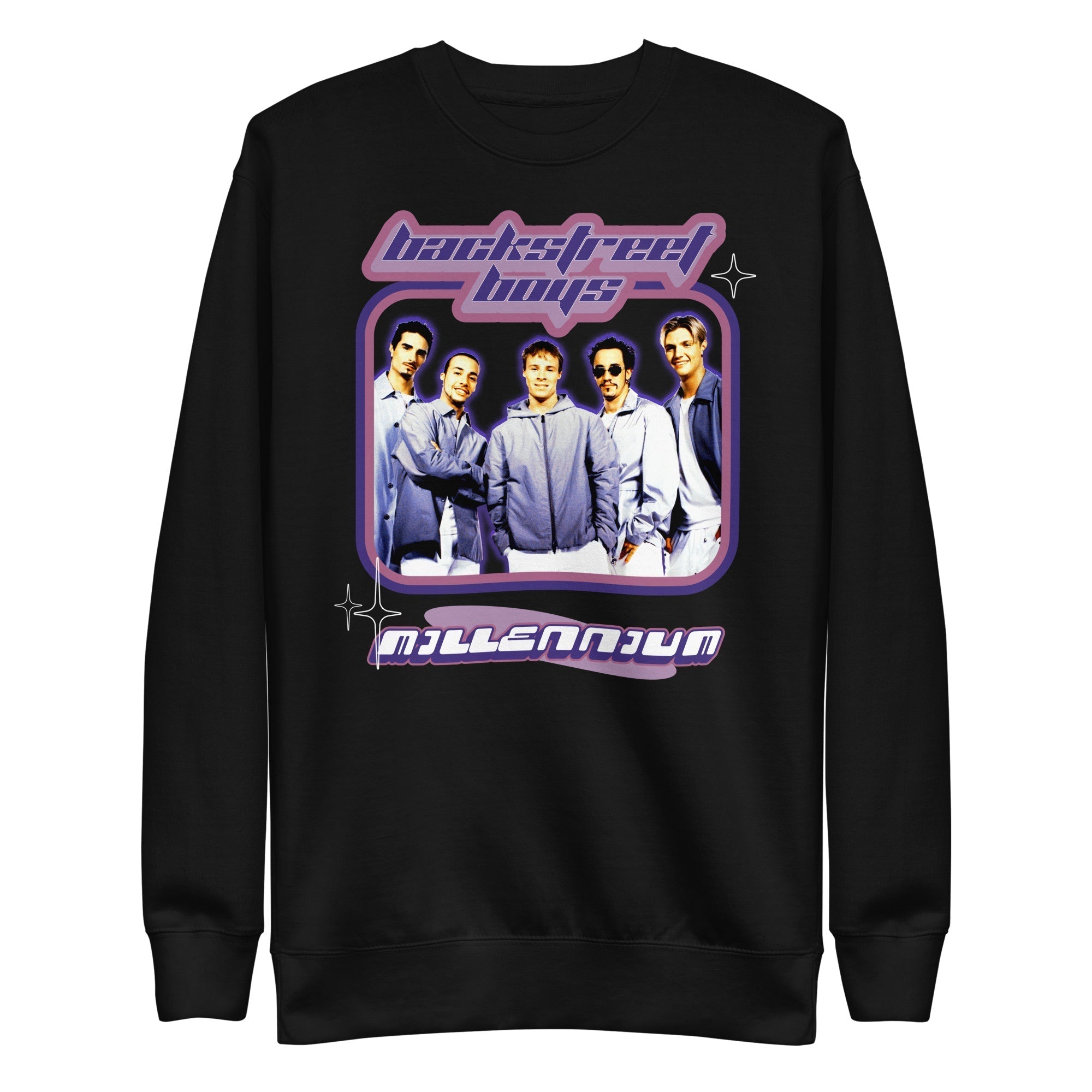 MerchMoment Backstreet Boys - Purple Y2K Sweatshirt Black