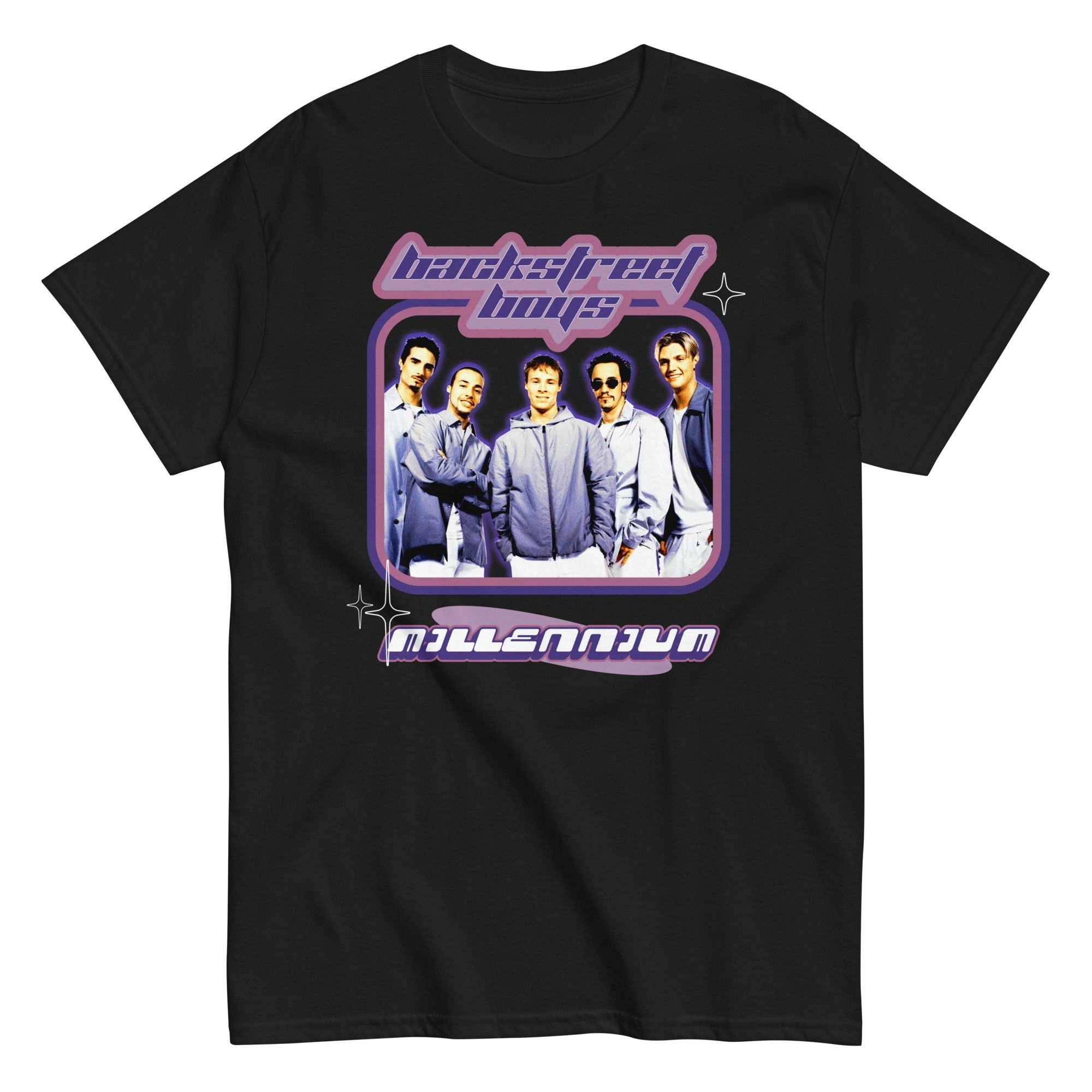 MerchMoment Backstreet Boys - Purple Y2K T-Shirt Black