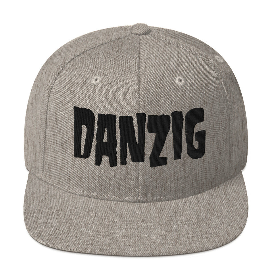 MerchMoment Danzig Classic Logo Grey Embroidered Snap Back Hat