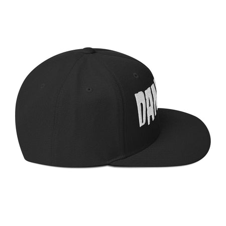 MerchMoment Danzig Classic Logo White Embroidered Snap Back Hat