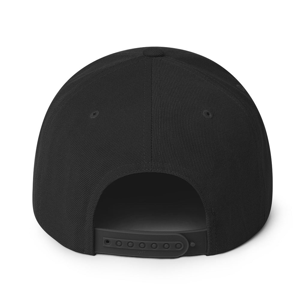 MerchMoment Danzig Classic Logo White Embroidered Snap Back Hat