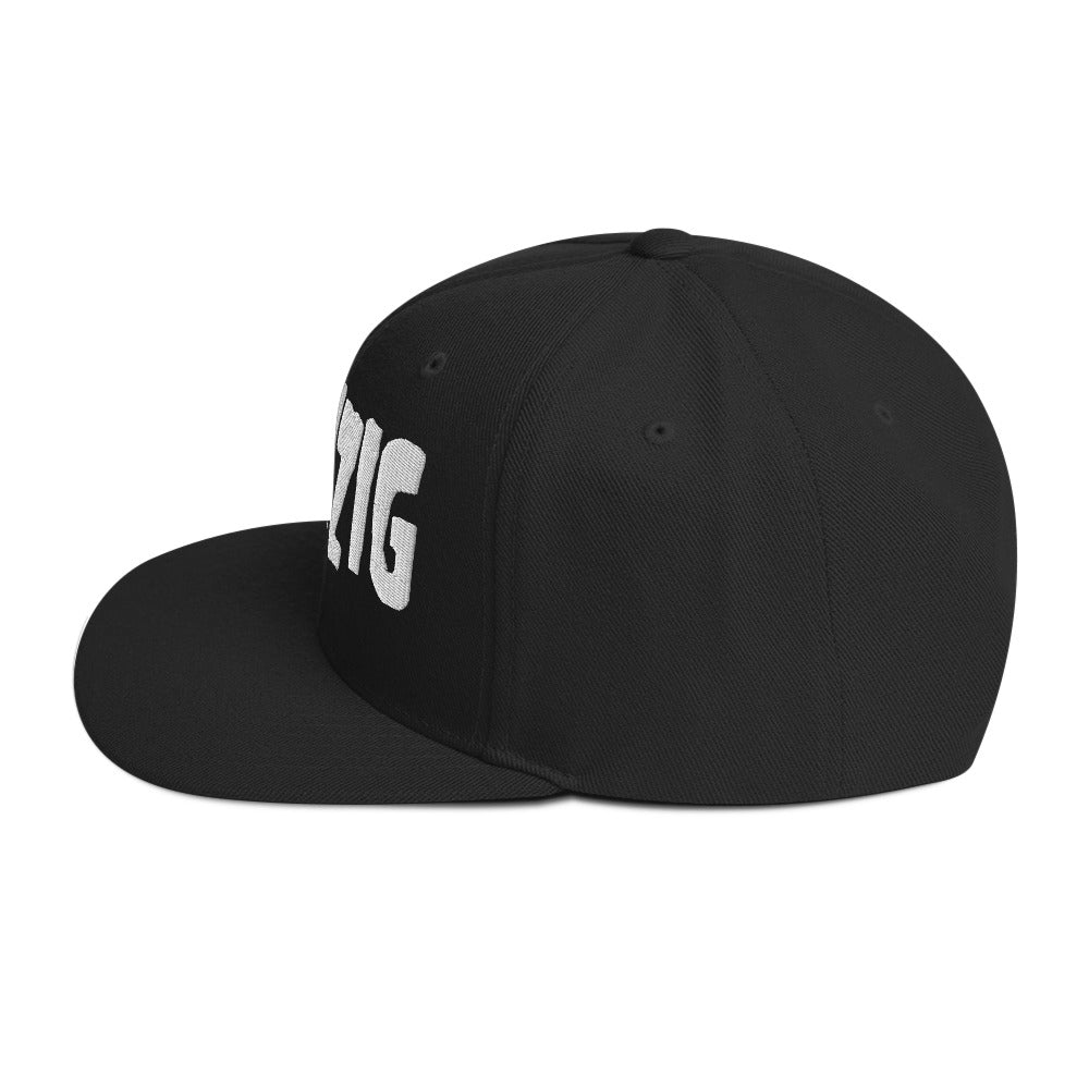 MerchMoment Danzig Classic Logo White Embroidered Snap Back Hat