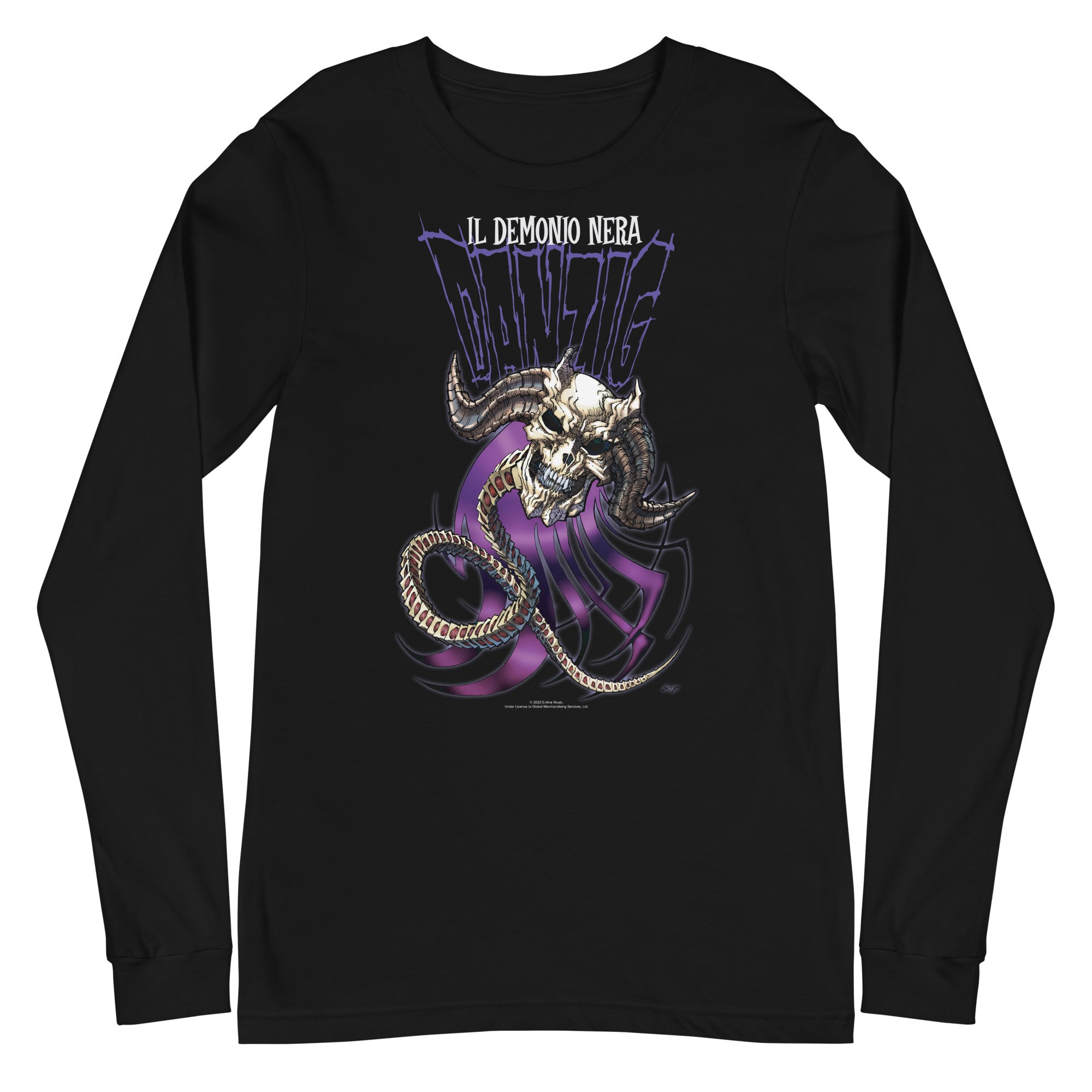 MerchMoment Danzig - Il Demonio Nera Long Sleeve T-Shirt Black
