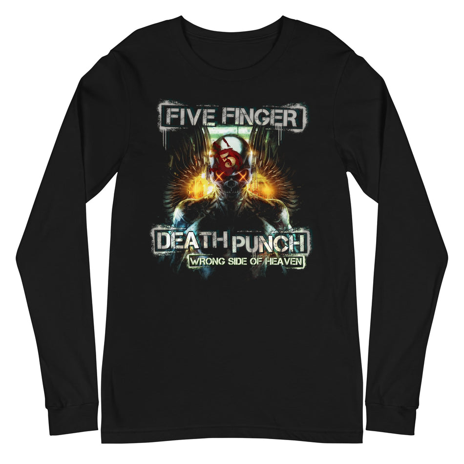 MerchMoment Five Finger Death Punch - Bot Heaven Long Sleeve T-Shirt Black