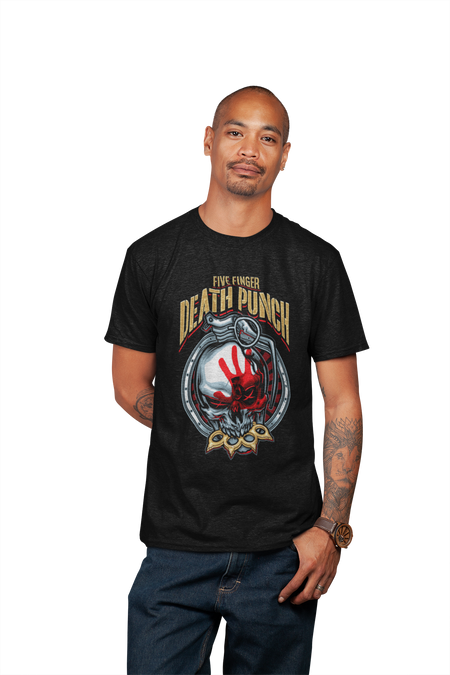 MerchMoment Five Finger Death Punch - Brass Knuckle T-Shirt Black
