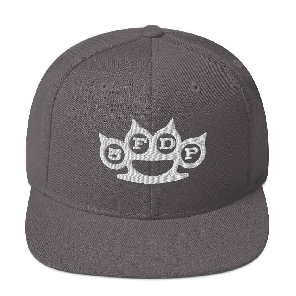 MerchMoment Five Finger Death Punch Grey Knuckles Embroidered Snapback Hat