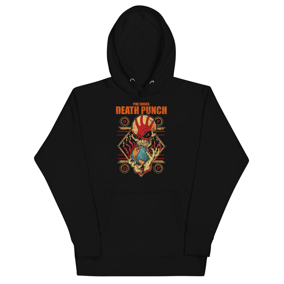 MerchMoment Five Finger Death Punch - Hand Skull Logo Hoodie Black