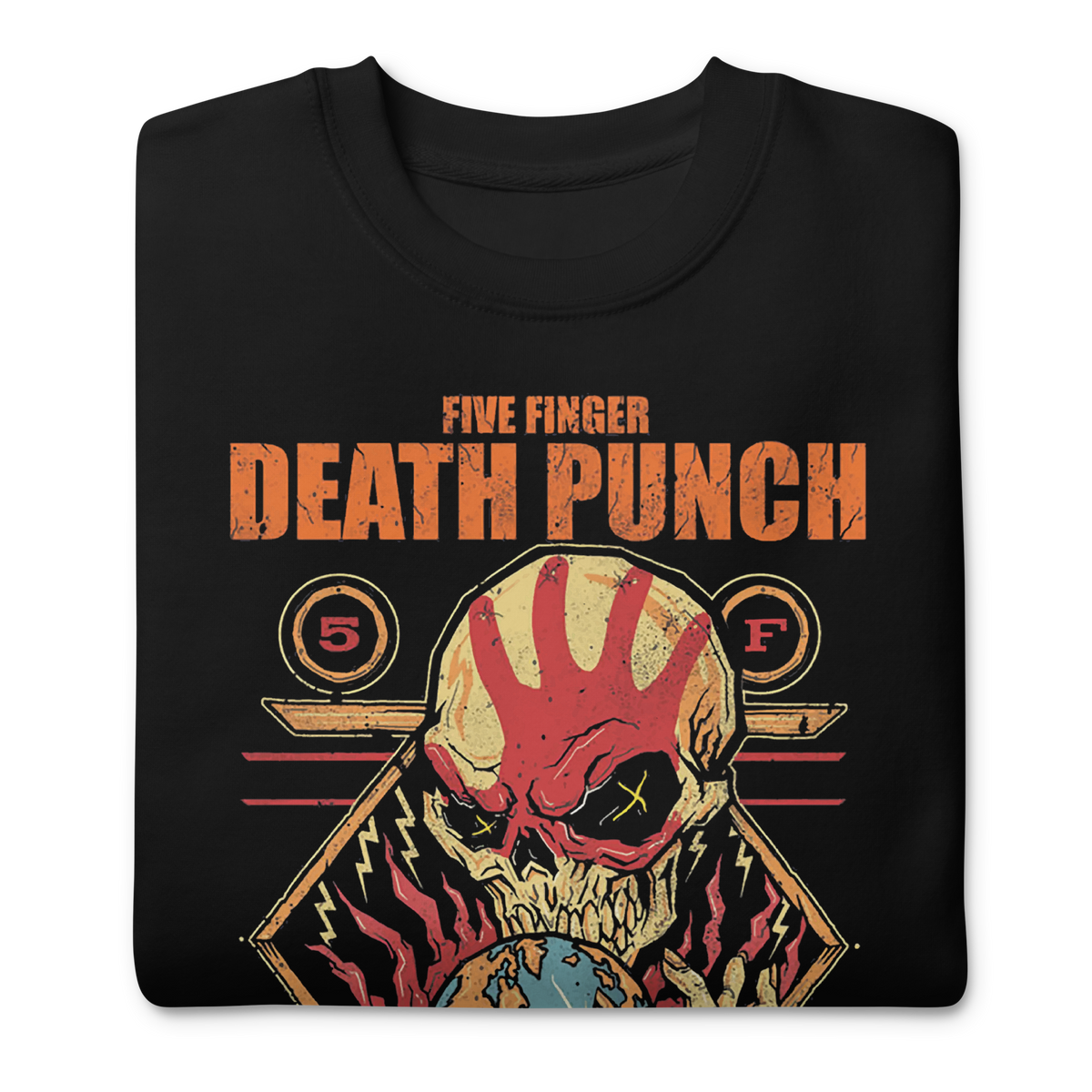 MerchMoment Five Finger Death Punch - Hand Skull Logo Sweatshirt Black