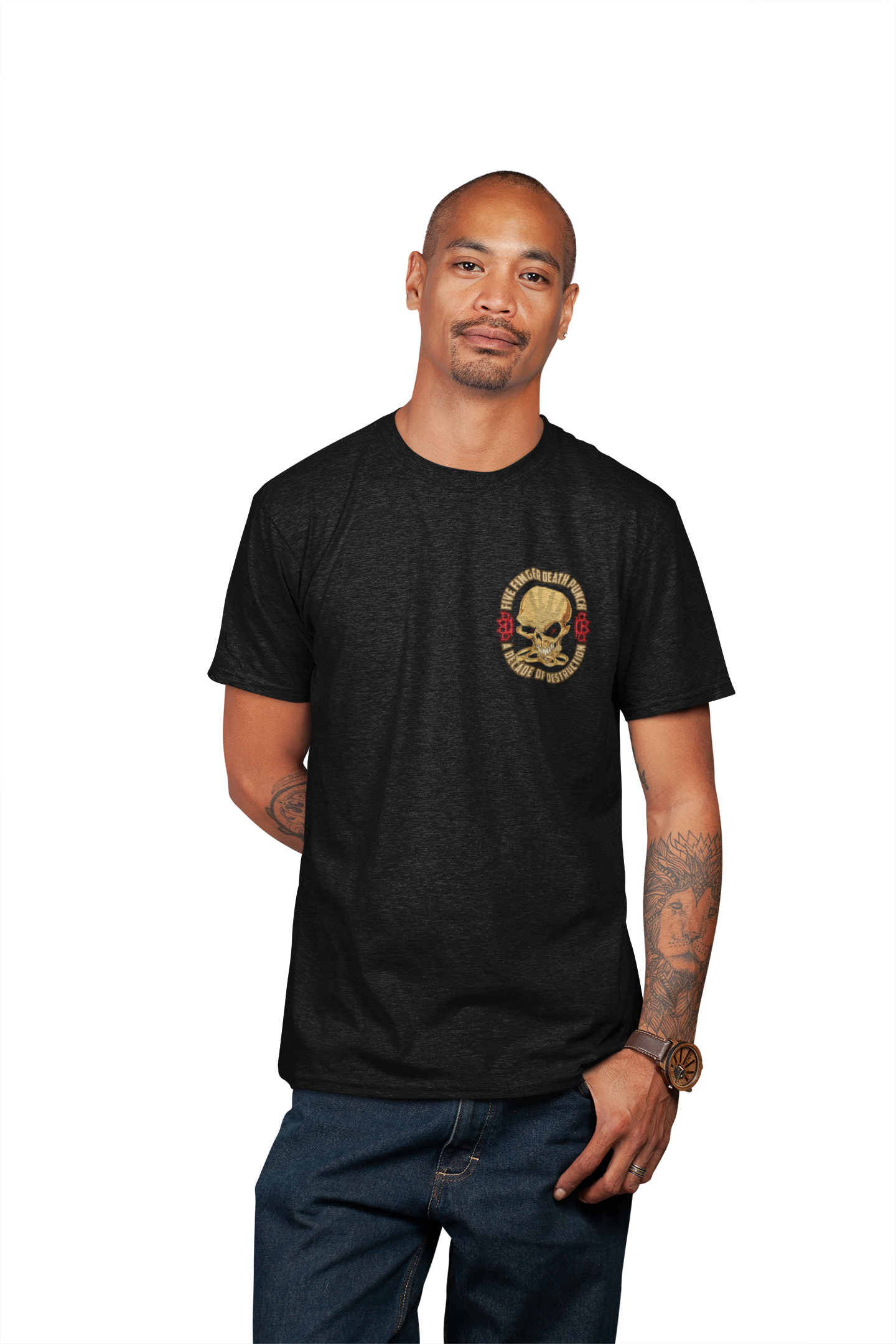 MerchMoment Five Finger Death Punch - Small Logo T-Shirt Black