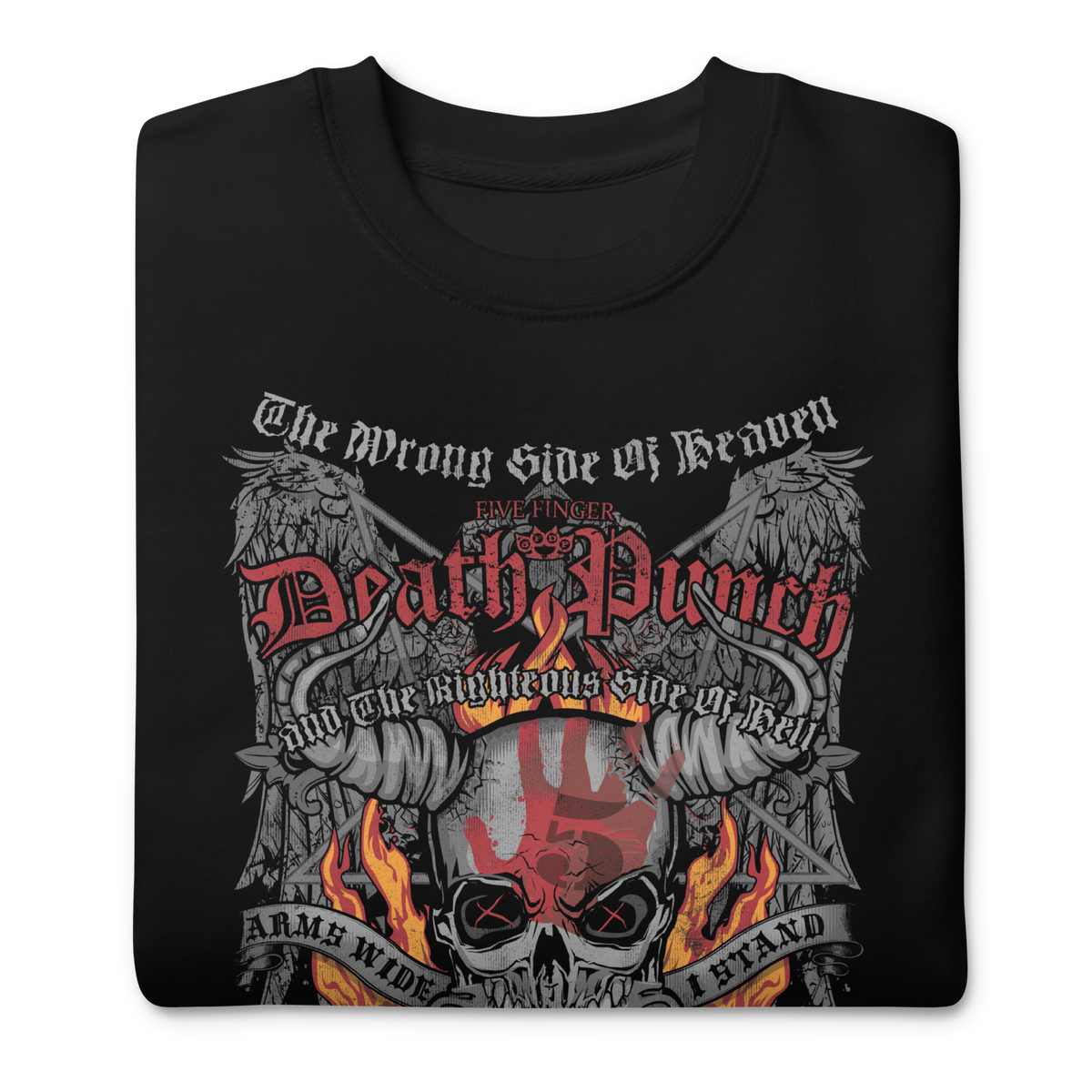 MerchMoment Five Finger Death Punch - Wrong or Righteous Sweatshirt Black